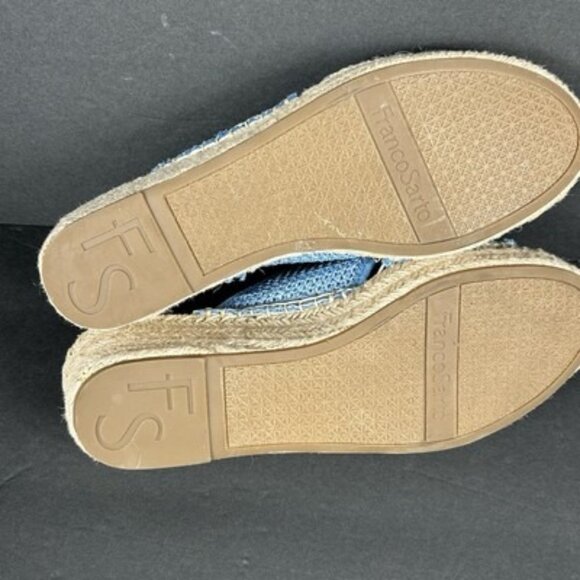 Franco Sarto Women's Size 10 Pamala Sandal‎ Wedge Platform Blue Tan Espadrille - Picture 10 of 12
